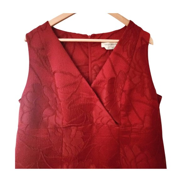 Marina Rinaldi Pre-love Plus Size Red Sleeveless Dress with Wide Belt Size 20US - Picture 6 of 16